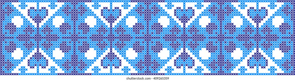 Embroidered pattern on transparent background