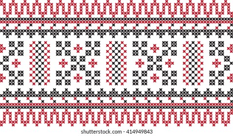 Embroidered pattern on transparent background