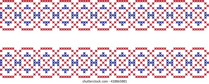 Embroidered pattern on transparent background