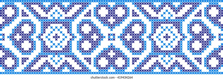 Embroidered pattern on transparent background
