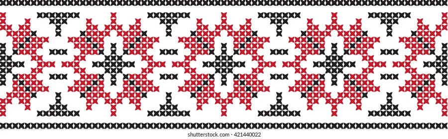 Embroidered pattern on transparent background