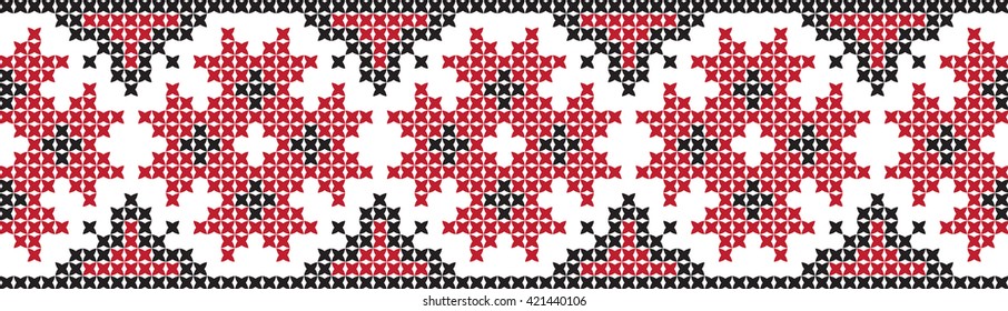 Embroidered pattern on transparent background