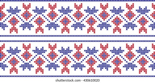 Embroidered pattern on transparent background