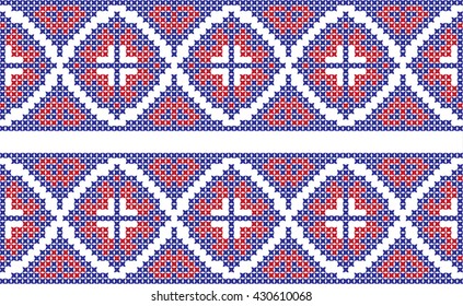 Embroidered pattern on transparent background