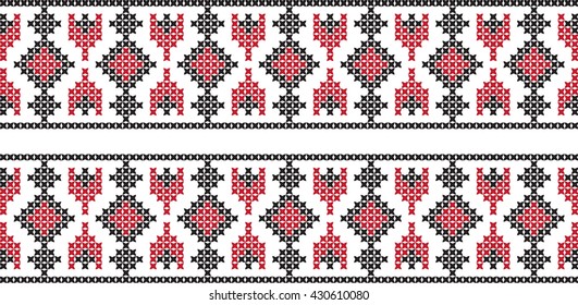 Embroidered pattern on transparent background