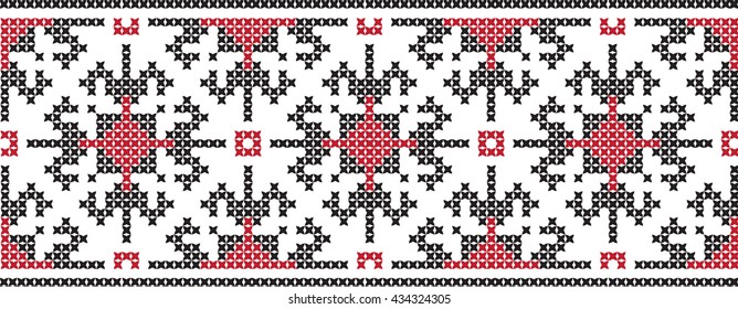 Embroidered pattern on transparent background