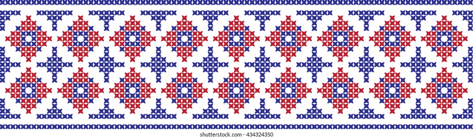Embroidered pattern on transparent background