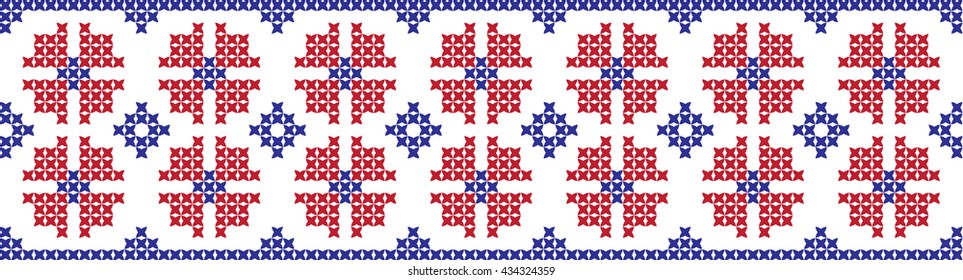 Embroidered pattern on transparent background
