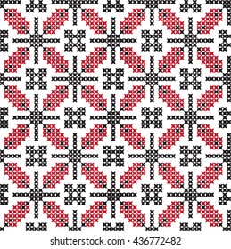 Embroidered pattern on transparent background