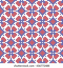 Embroidered pattern on transparent background