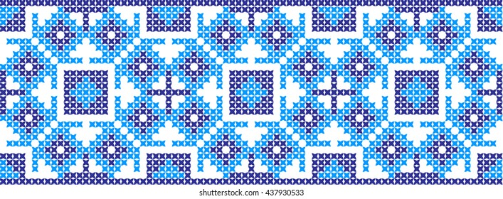 Embroidered pattern on transparent background