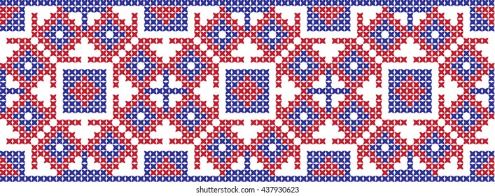 Embroidered pattern on transparent background