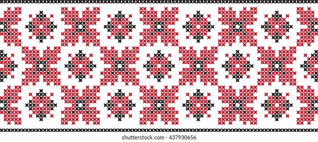 Embroidered pattern on transparent background