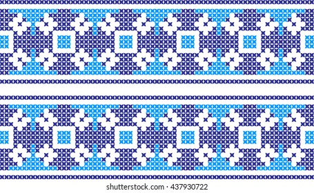 Embroidered pattern on transparent background