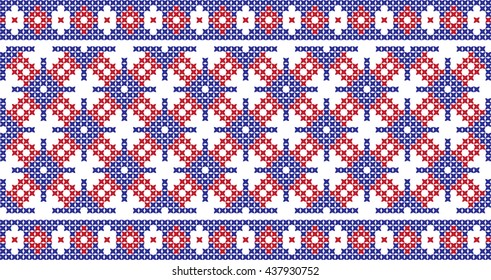 Embroidered pattern on transparent background
