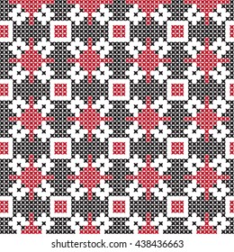 Embroidered pattern on transparent background