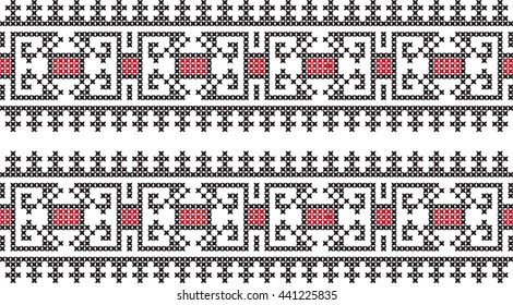 Embroidered pattern on transparent background