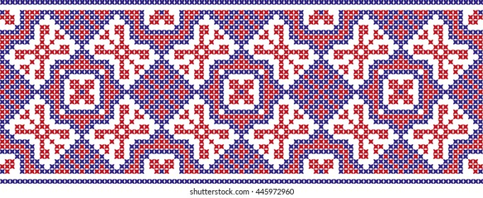 Embroidered pattern on transparent background