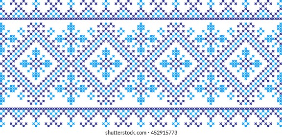 Embroidered pattern on transparent background