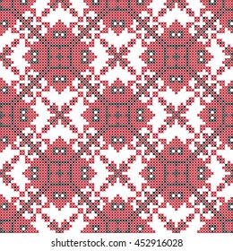 Embroidered pattern on transparent background