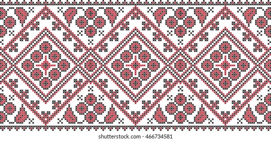 Embroidered pattern on transparent background