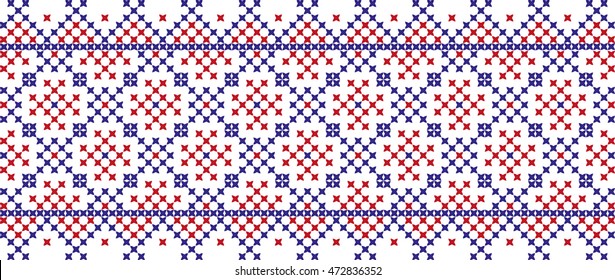 Embroidered pattern on transparent background