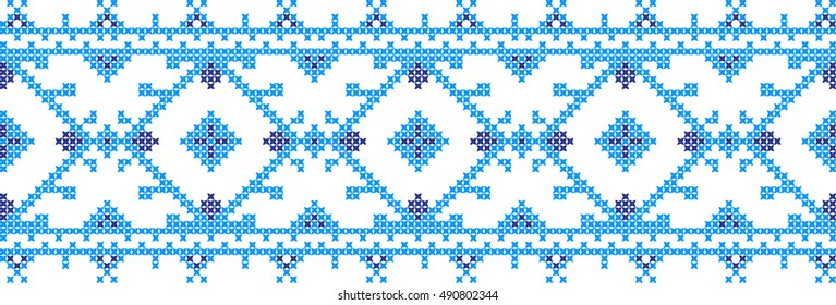 Embroidered pattern on transparent background