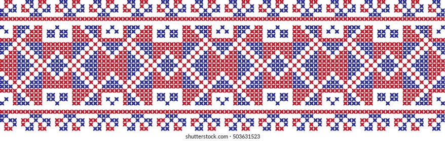 Embroidered pattern on transparent background