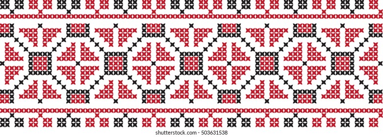 Embroidered pattern on transparent background