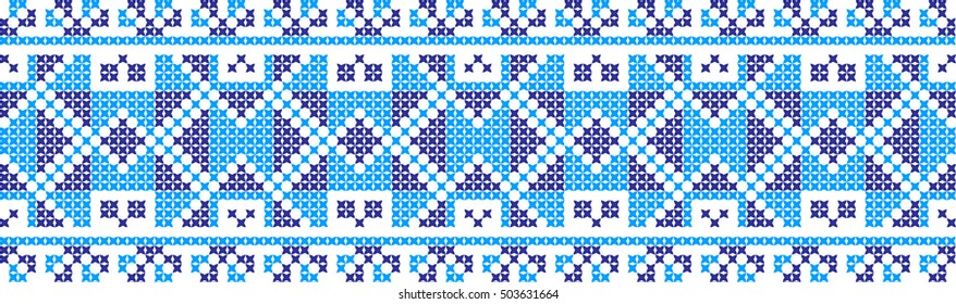 Embroidered pattern on transparent background