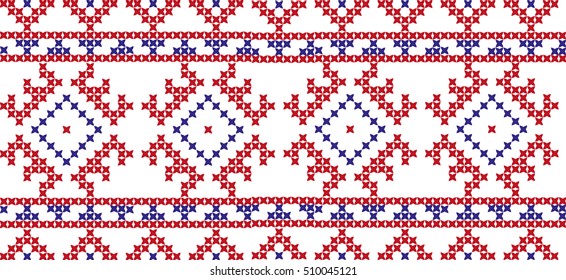 Embroidered pattern on transparent background