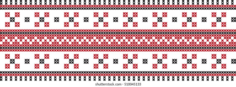 Embroidered pattern on transparent background