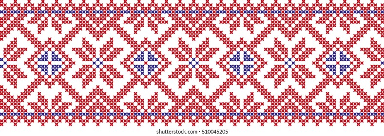 Embroidered pattern on transparent background
