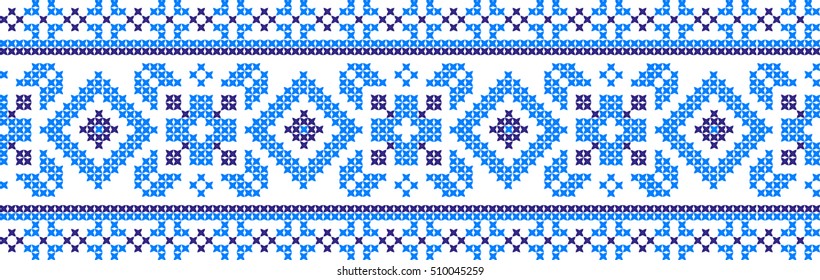 Embroidered pattern on transparent background