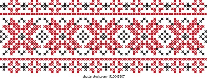 Embroidered pattern on transparent background