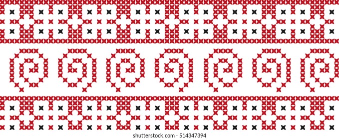 Embroidered pattern on transparent background