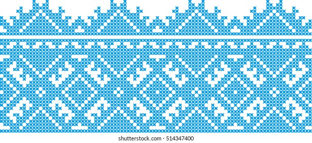 Embroidered pattern on transparent background