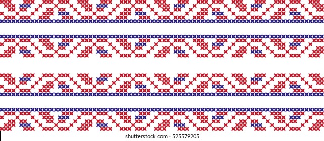 Embroidered pattern on transparent background