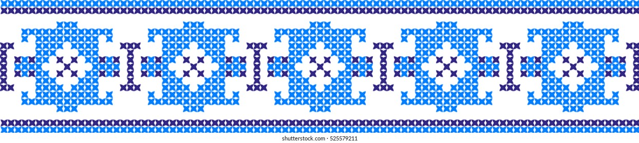 Embroidered pattern on transparent background
