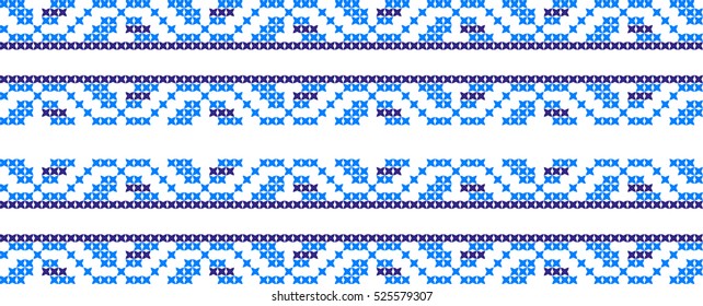 Embroidered pattern on transparent background