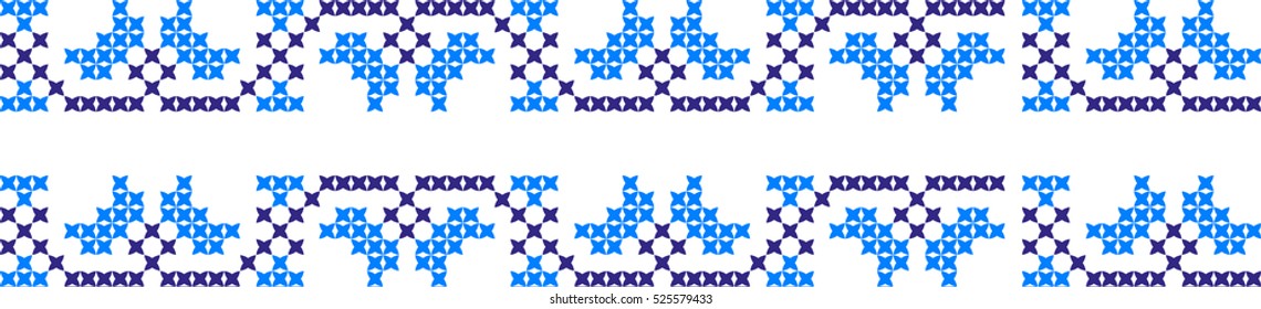 Embroidered pattern on transparent background