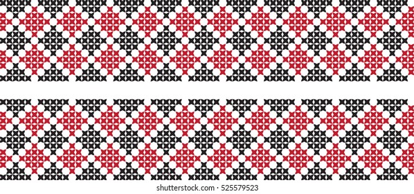Embroidered pattern on transparent background