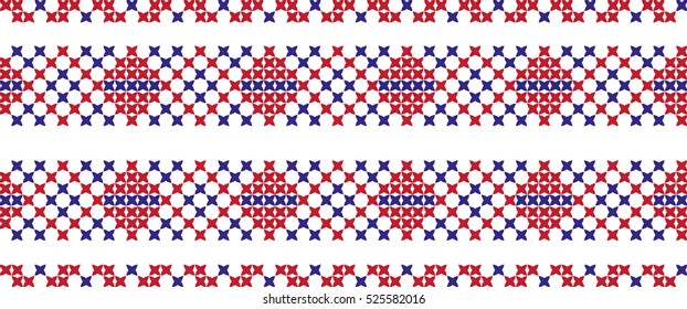 Embroidered pattern on transparent background