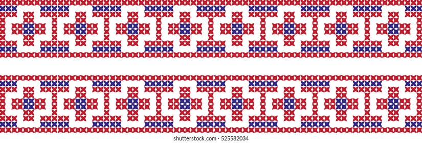 Embroidered pattern on transparent background