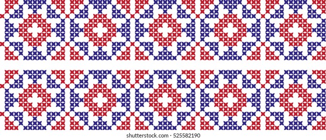 Embroidered pattern on transparent background