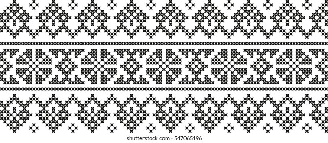 Embroidered pattern on transparent background