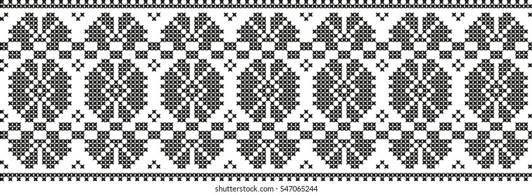 Embroidered pattern on transparent background