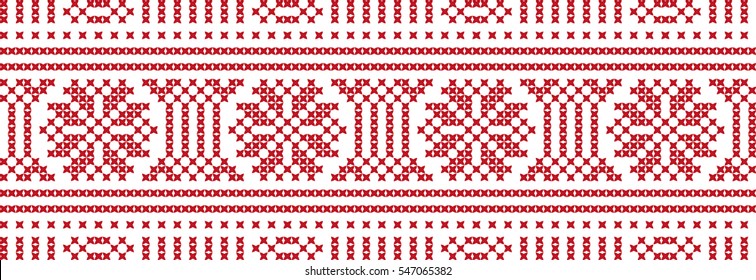 Embroidered pattern on transparent background