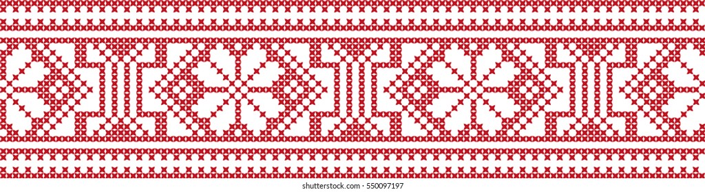 Embroidered pattern on transparent background