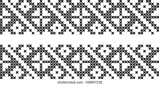 Embroidered pattern on transparent background